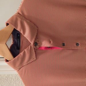 Greyson Saranac Stripe Golf Polo, Yellow/Red, XL